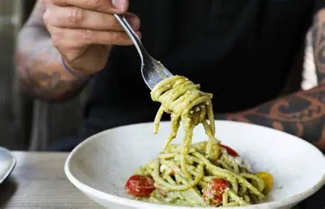 Plato de Chitarra al pesto di Sorrento